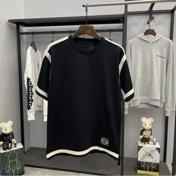 

2021 summer tide brand ins net red short-sleeved t shirts men and women embroidery loose round neck fried street half-sleeved t-shirt top, White;black