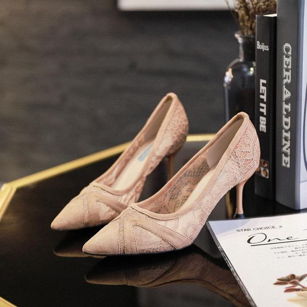 

dress shoes sling back lace mesh heels for women womens high fashion summer woman designer 2021w, Black