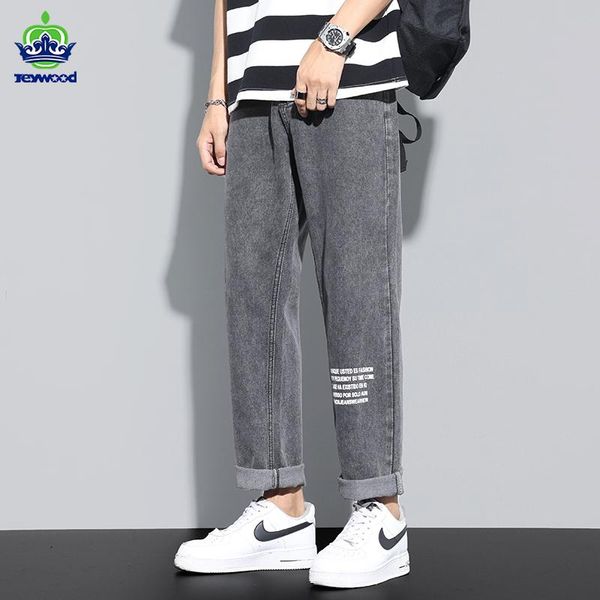 

men's jeans jeywood brand straight barrel loose tide cotton wide-legged casual trousers autumn for men pants, Blue