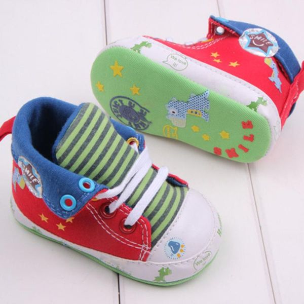 

first walkers cute cartoon printed baby kids high shoes casual anti-slip toddler walk sneaker