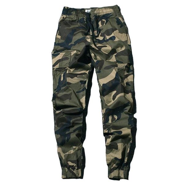

summer casual joggers men multi pocket military male outdoors long trouser army camouflage men's cargo pant baggy plus size 4xl pants, Black