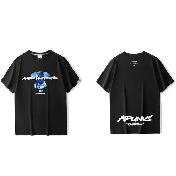 

luxury t shirt european and american fashion brand short sleeve t-shirt men and women lovers camouflage printing cotton, White;black
