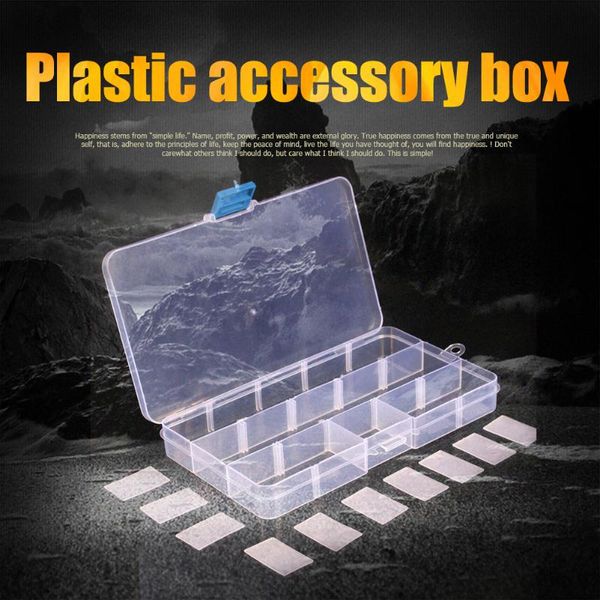 

slots fishing tackle boxes double layer plastic bait lure hook holder storage case gear container organizer accessories