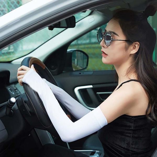 

elbow & knee pads outdoor breathable riding ice sunscreen sunshade hand protection sleeve finger less, Black;gray