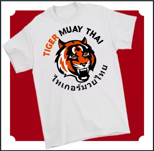 

tiger muay thai t-shirt mixed martial arts mma ufc gym kick boxing, White;black