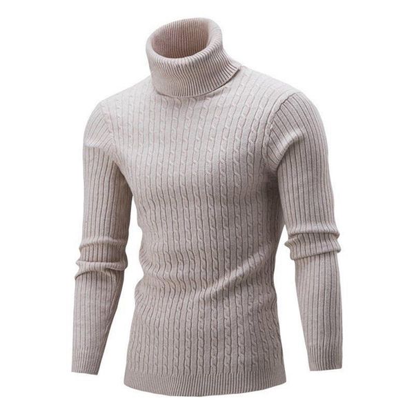 

men's sweaters casual men winter solid color turtle neck long sleeve twist knitted slim sweater pullover knitwear, White;black