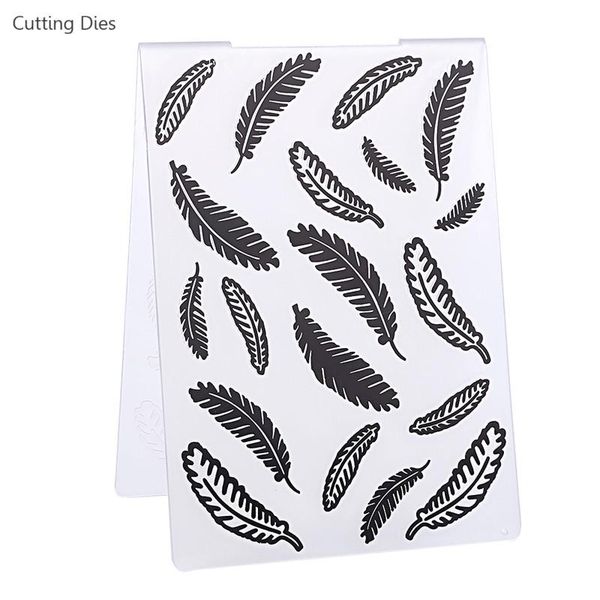

craft tools 2021 feather plastic embossing folders for scrapbook diy card template stamp making decoration