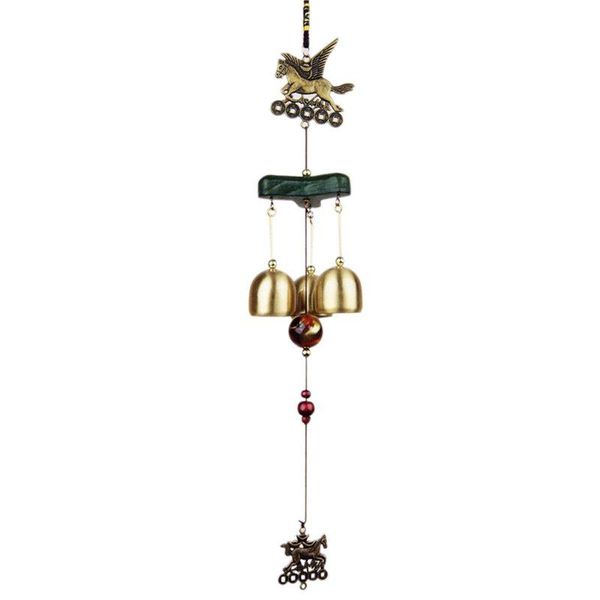 

wind chimes bells copper 3xbells outdoor yard garden home decor living ornament decorative objects & figurines