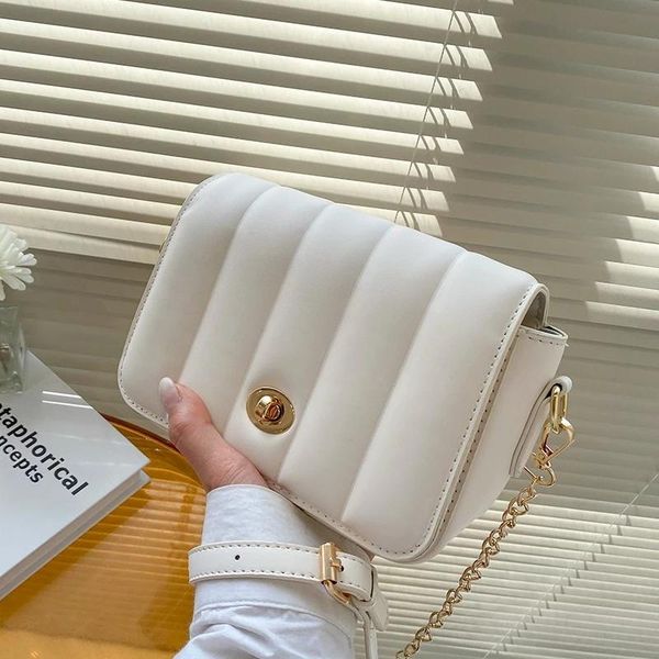 

evening bags small pu leather crossbody for women 2021 trend lady chain totes shoulder bag solid color handbags and purses