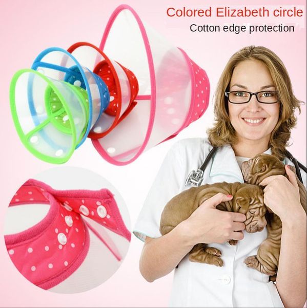 

cat collars & leads dog protective collar transparent wound healing pet recovery grooming headgear anti-bite neck