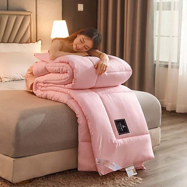 

comforters & sets spring autumn quilt soy fiber comforter winter thicken warm duvets washed cotton weighted quilts for twin full queen king