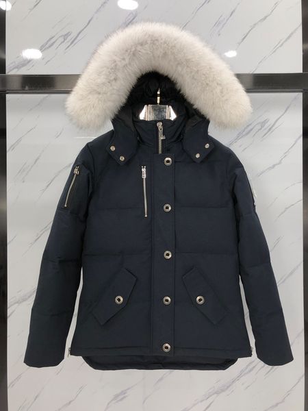 

06 model mens down jackets veste homme outdoor winter jassen letter fashion outerwear big fur hooded fourrure manteau jacket coat hiver, Black