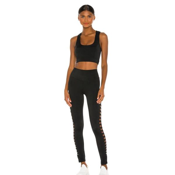 

yoga outfit hollow set women gym workout clothes sportwear black suit for fitness training leggings sport woman active wear