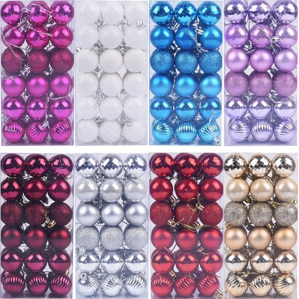 

party decoration 36pcs christmas balls ornaments 4cm hanging pendant tree ball year 2022 decorations for home kerstballen bolas de