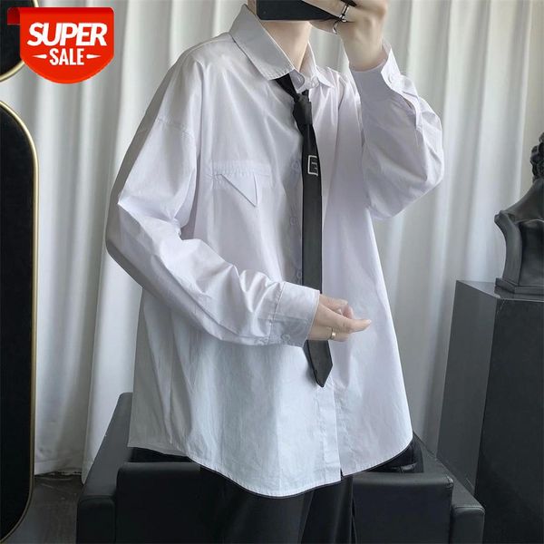 

2020 send tie men's long sleeve hawaiian shirt camisa masculina streetwear mens fashion white/black/blue color shirts -2xl #wf2j