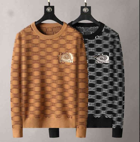 

men's hoodies & sweatshirts knitted sweater men's soft brand joint embroidery high-quality long-sleeved casual s round n r93d, Black