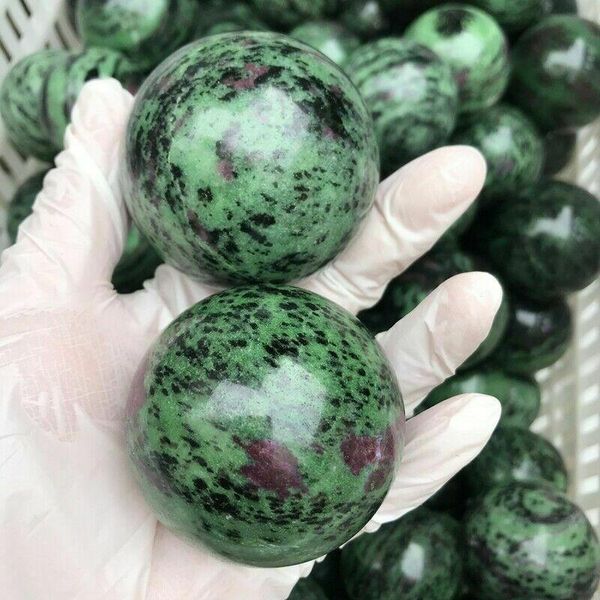 

1pc natural ruby ball tetrahedrite healing energy stone home decoration decorative objects & figurines