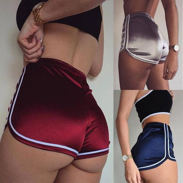 

women's shorts 2021 women summer silky slim short high waisted casual white egde fashion clothes, White;black