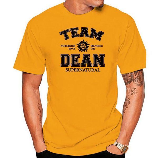

men's t-shirts supernatural team dean t shirt, White;black