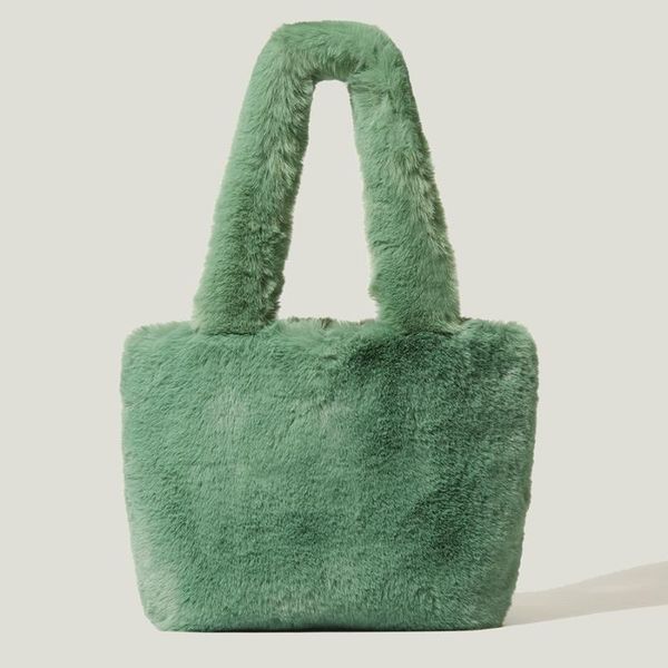 

evening bags lady plush tote bag 2021 winter fashion european and american style small warm single shoulder messenger for women handbag