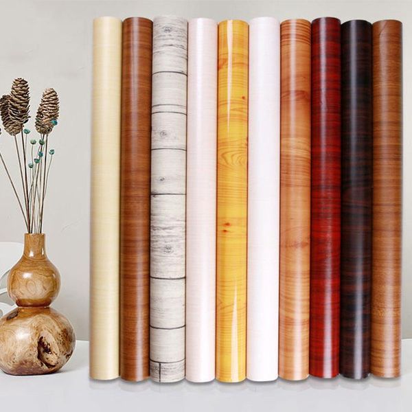 

waterproof self-adhesive wood grain wallpaper film kitchen cabinet bedroom wardrobe furniture deskrenovation stickers decor wallpapers
