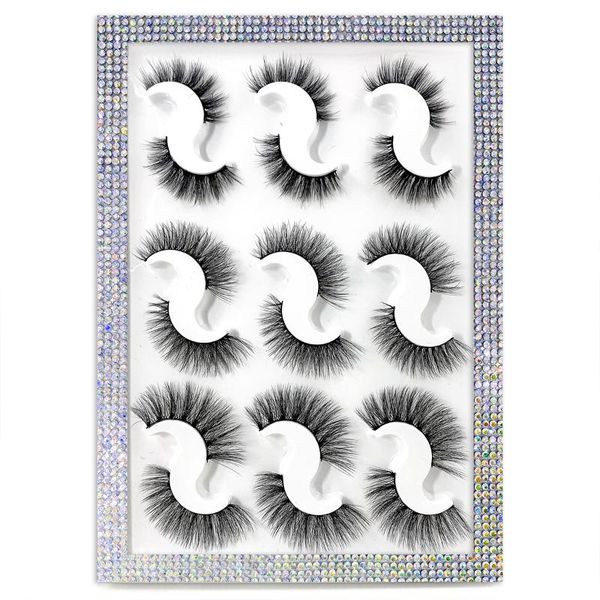 

false eyelashes flash girl 9 pairs mink makeup natural volume handmade lashes extension fake eyelash for beauty