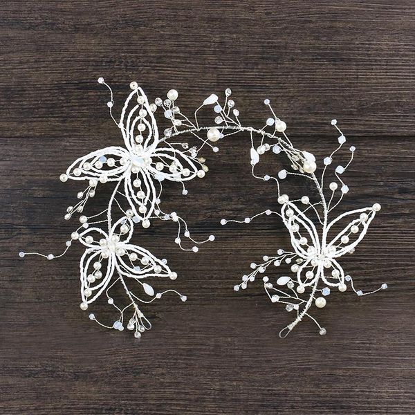 

hair clips & barrettes 2021 handmade headdress crystal butterfly headband, Golden;silver