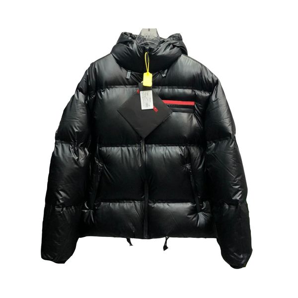 

hooded men down jacket winter coat thicken 2021fw linea rossa man clothing canada recycled nylon indentation jackets solid color business ca, Black