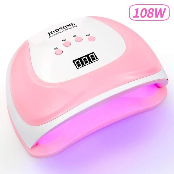 

nail dryers 108w uv led lamp dryer 54 pcs leds high power for gel polish profession curing all with motion sensing