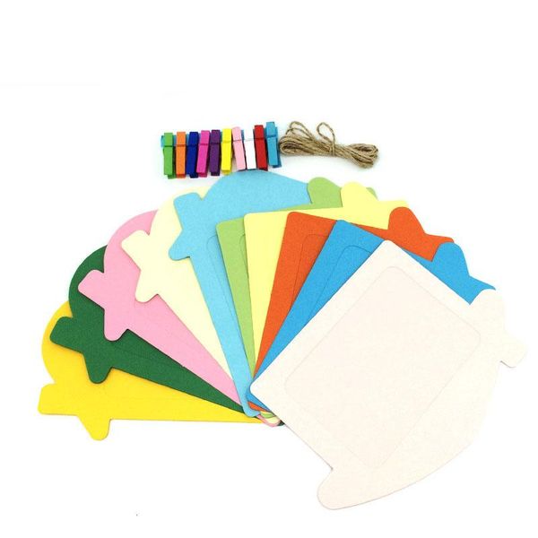 

frames and mouldings 20pc 5inch house hanged paper frame, tourist commemorative diy po wall, christmas wedding birthday party holiday decora
