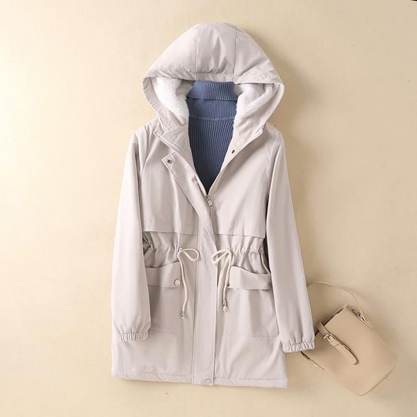 

women's jackets winter women loose jacket casual thick warm mid-long irregular hem hooded parkas with pockets female cotton coats, Black;brown