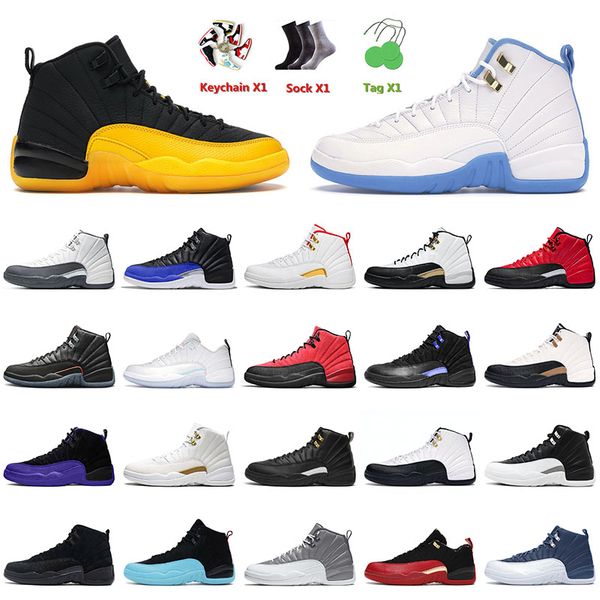 

jumpman 12 12s xii basketball shoes university gold royalty grind easter bowl dark concord ice cream the master sneakers for men women, White;red
