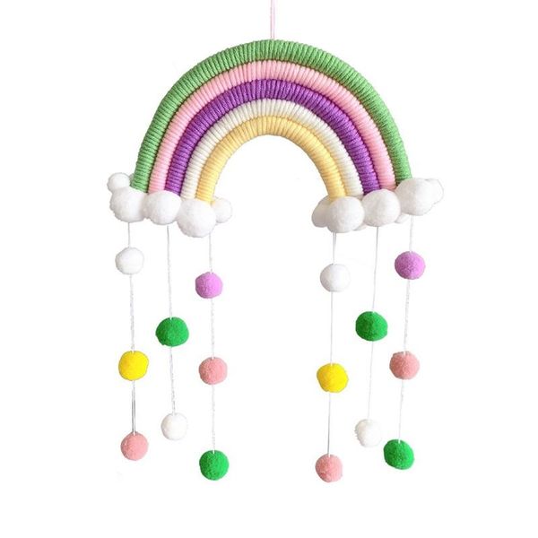 

novelty items woven rainbow wall hanging decor,cloud decoration for home and children's room