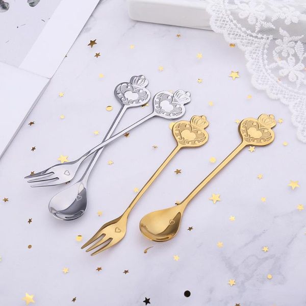

dinnerware sets colorful small stainless steel mixing spoon cutlery set dessert afternoon drinking tea scoop