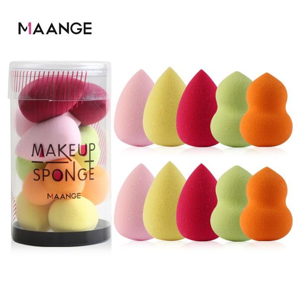 

sponges, applicators & cotton maange 10 pcs mini cosmetic puff makeup sponge with storage box foundation powder beauty tools women make up a