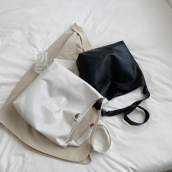 

evening bags fashion women's bag pu leather solid color shoulder shopping for women casual ladies large capacity shopper tote handbags