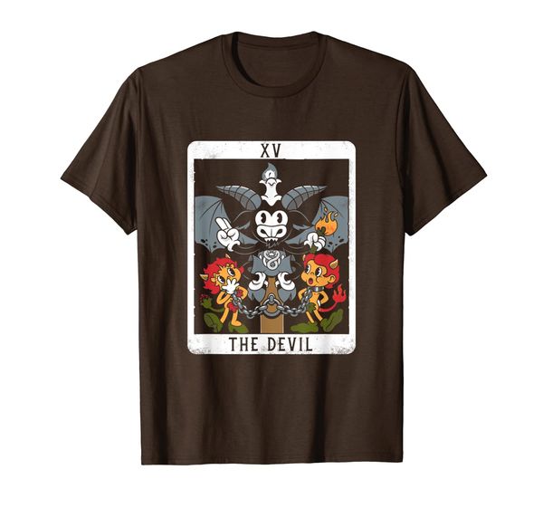 

baphomet - devil tarot card - occult shirt, White;black