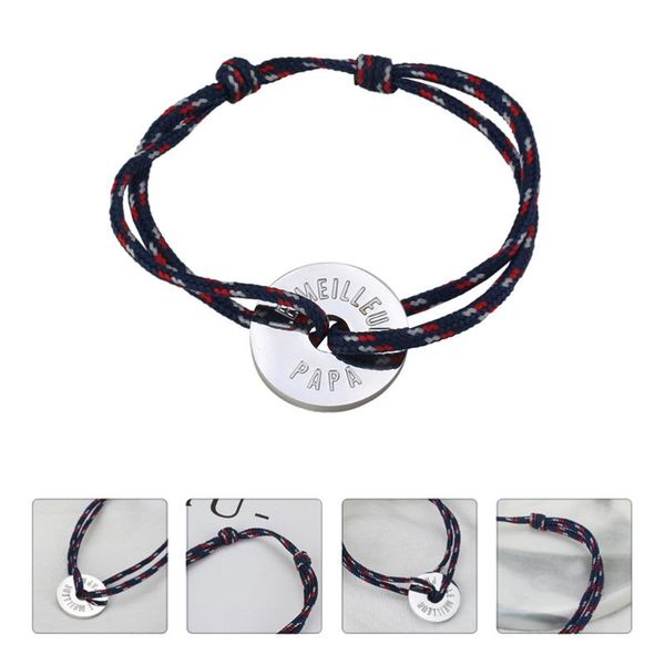 

charm bracelets 1pc stylish weaving hand chain festival male bracelet for father's day, Golden;silver