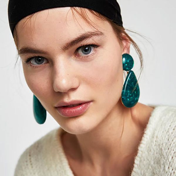 

dangle & chandelier arrival fashion charm acrylic earrings resin statement jewelry pendientes wholesale, Silver