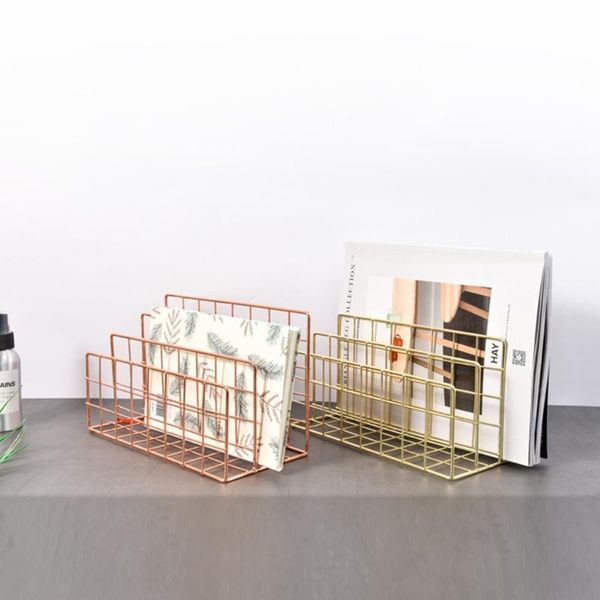 

hooks & rails wrought iron grid deskletter file holder office desk organizer sorter dropship