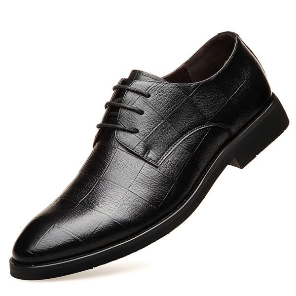 

shoe male leather formal rent oxfords dress fashion retro working business shoes plus size 2021 rtg5 mzml, Black