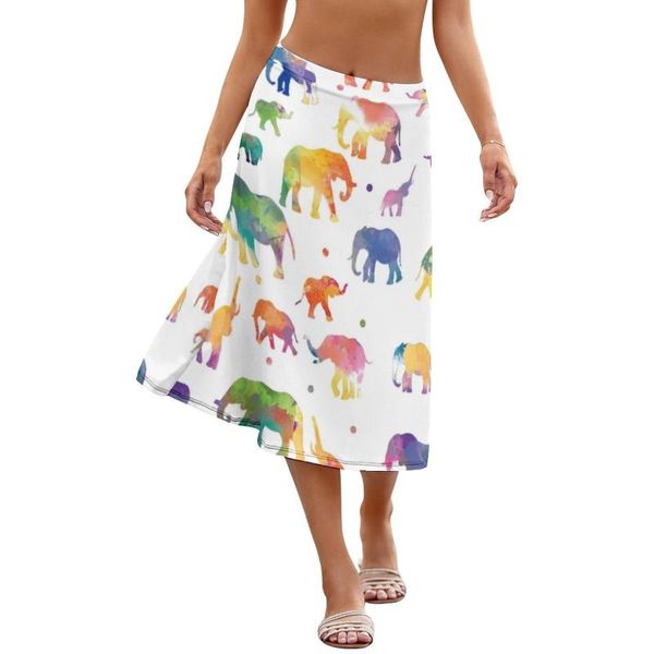 

skirts elephant skirt autumn sale teen polyester patterns midi, Black