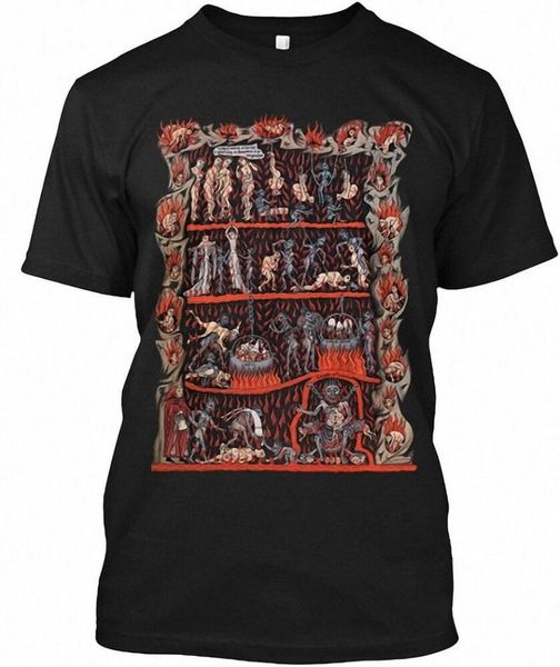

men's t-shirts hortus deliciarum hell medieval torture satan t-shirt s m  xl xxl xxxl xxxxl, White;black