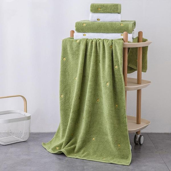 

towel cotton bath avocado embroidered robe serviette de bain thick for home toallas baÃ±o big bathroom towels
