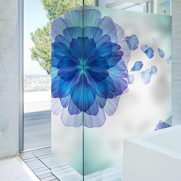 

window stickers bathroom glass anti-bleeding transparent opaque frosted film