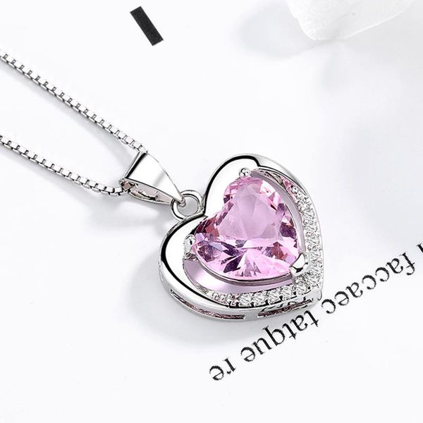 

party favor necklace gift box valentine's day pendant set wedding diamond jewelry girl love heart christmas halloween