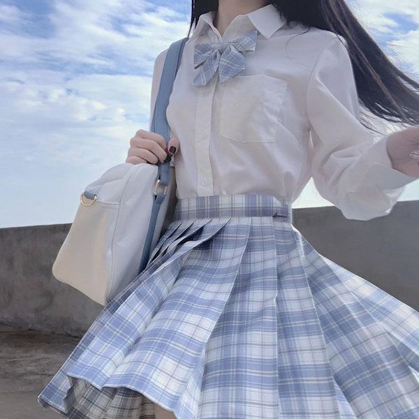 

jk short uniform pleated women skirts collection plaid real gaming girls net red mini in, Black