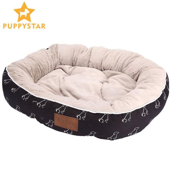

pet dog bed soft sofa warm waterproof for small medium large cat husky mat with animal pattern py0102 kennels & pens