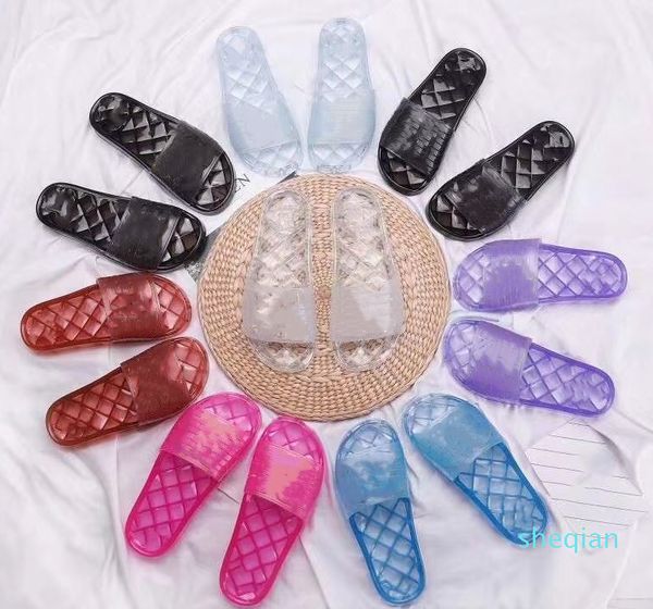 

designer men women luminous slippers designer transparent couples sandals night fluorescent slipper summer rubber sole multicolor slid, Black