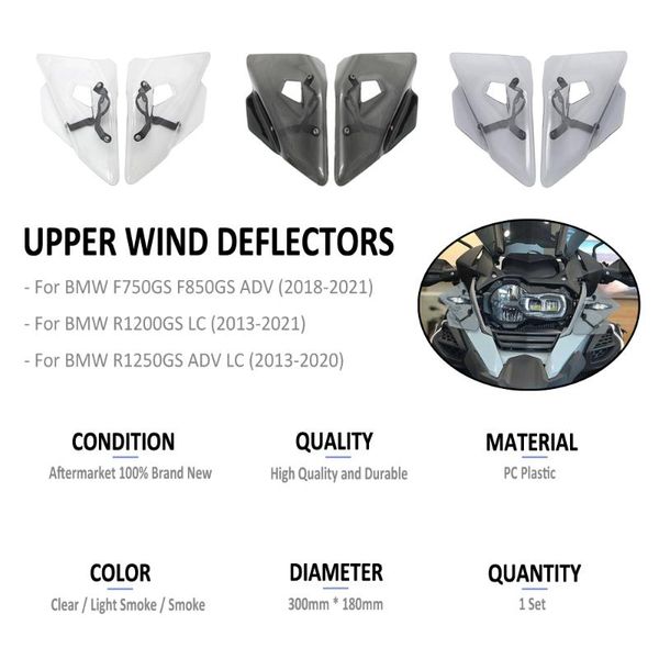 

motorcycle windshield upper turn signal wind deflector side fairing handguard for r1200gs r1250gs lc f750gs f850gs